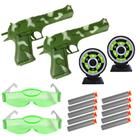 Kit 2 Pistolas de Brinquedo Lançador Camuflado Exército Infantil