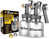 Kit 2 Pistolas De Pintura Ar Direto 2 Bicos 1.3mm 750ml