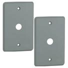 Kit 2 Placa 4x2 Furo Central Silentoque Pial 8508 Cinza
