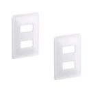 Kit 2 Placa 4X2 P/ 2 Mód Branco C Suporte Zeffia Pial 680182