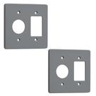 Kit 2 Placa 4x4 1 Posto Redondo + 3 Teclas Silentoque 8535
