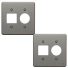 Kit 2 Placa 4x4 Posto Tomada + 2 Interruptor Legrand 8525