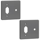 Kit 2 Placa 4x4 Posto Tomada + Saída De Fio Legrand 54395