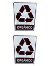 KIT 2 Placa adesiva Sinalização lixo organico 15x20 adesivo