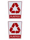 KIT 2 Placa adesiva Sinalização lixo plastico 15x20 adesivo KIT 2 Placa adesiva Sinalização lixo plastico 15x20 adesivo