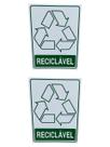 KIT 2 Placa adesiva Sinalização lixo reciclavel adesivo