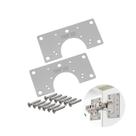 Kit 2 Placa de Reparo Dobradica / Calco + Paraf