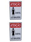 KIT 2 Placa DE Sinalização OBRIGATORIO USO DE AVENTAL 20X30