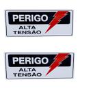 KIT 2 Placa DE Sinalização PERIGO ALTA TENSÃO 20 X 30CM