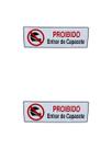 KIT 2 Placa de Sinalização PROIBIDO ENTRAR DE CAPACETE 10x30