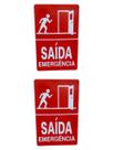 KIT 2 Placa DE Sinalização SAIDA DE EMERGENCIA 20 X 30 CM KIT 2 Placa DE Sinalização SAIDA DE EMERGENCIA 20 X 30 CM