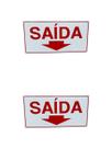KIT 2 Placa de Sinalização saida seta para baixo 15x30 cm KIT 2 Placa de Sinalização saida seta para baixo 15x30 cm