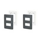 Kit 2 Placa/Espelho 4X2 2 Mod S730121294 Stellar Black Orion