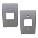 Kit 2 Placa Espelho 4x2 Silentoque 8502 Cinza 2 Postos Kit 2 Placa Espelho 4x2 Silentoque 8502 Cinza 2 Postos