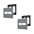 Kit 2 Placa/Espelho 4X4 2 Mod 618511CZ+ Pial Plus+ Legrand C Suporte Kit 2 Placa/Espelho 4X4 2 Mod 618511CZ+ Pial Plus+ Legrand C Suporte