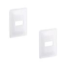 Kit 2 Placas 4X2 P 1 Mód Branco C Suporte Zeffia Pial 680181 Kit 2 Placas 4X2 P 1 Mód Branco C Suporte Zeffia Pial 680181