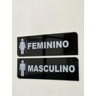 Kit 2 Placas De Banheiro Masculino Feminino Acrílico