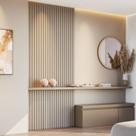 Kit 2 Placas de Painel Ripado Milão 250cm X 58cm X 3,3mm (rende 2,9m²) Ecorevest