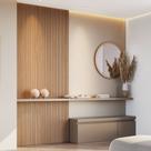 Kit 2 Placas de Painel Ripado Toronto 250cm X 58cm X 3,3mm (rende 2,9m²) Ecorevest