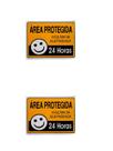 KIT 2 PlacaS de Sinalização 15x20 área Protegida 24 Horas