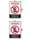 KIT 2 PlacaS DE Sinalização 30x20 Atenção Sujeito a Guincho