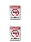 KIT 2 PlacaS DE Sinalização 30x20 Proibido Fumar