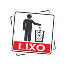 Kit 2 Placas de Sinalização Aviso Jogue Lixo no Cesto