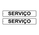 Kit 2 Placas de Sinalização Aviso Setor Porta Serviços 5x25cm Kit 2 Placas de Sinalização Aviso Setor Porta Serviços 5x25cm