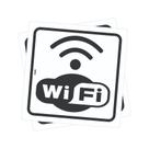 Kit 2 Placas de Sinalização de Aviso WiFi Wi-Fi - Sinal Internet Sem Fio Proteja sua Rede