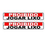 Kit 2 Placas de Sinalização Proibido Jogar Lixo PS 5x25cm Autoadesivas Duráveis Kit 2 Placas de Sinalização Proibido Jogar Lixo PS 5x25cm Autoadesivas Duráveis