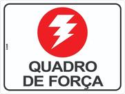Kit 2 Placas de Sinalização - Quadro de Força e Distribuição de Energia Elétrica Identificação e Segurança