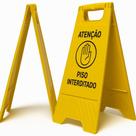 kit 2 Placas de Sinalizadora (Atenção Piso Interditado) Envio imediato.