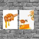 Kit 2 Placas Decorativas Abelhas Com Mel 18x27cm