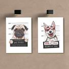 Kit 2 Placas Decorativas Cachorros A4 Kit 2 Placas Decorativas Cachorros A4