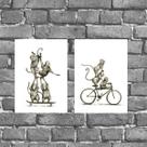 Kit 2 Placas Decorativas Macaquinhos 18x27cm Kit 2 Placas Decorativas Macaquinhos 18x27cm