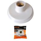 Kit 2 Plafon de Plastico Bocal de Porcelana E-27 Foxlux