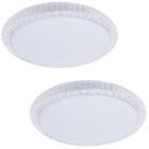 Kit 2 Plafon Led Acrilico Efeito Estrelado Slim Redondo6000K