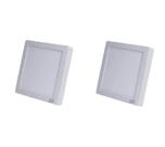 Kit 2 Plafon LED sobrepor quadrado 21x21, 18W, 3000k LUMANTI