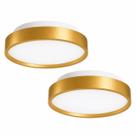 KIT 2 Plafon Redondo 36W Essence Gold Led Multicolor 34 cm Disoma