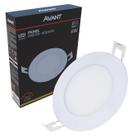 Kit 2 Plafon Redondo Embutir 6W Branco Quente 3000k Amarelo