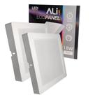 Kit 2 Plafons Led Sobrepor Quadrado 18W 6500K (Branco Frio) 1260L Bivolt Termo EcoPanel ALI-1PF004 ALI
