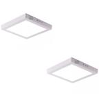 Kit 2 Plafons LED sobrepor quadrado 40X40cm, 36W 6500k, backstage LUMANTI