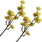 Kit 2 Plantas Artificial Mamonas Amarelo Escuro Jardim 70cm Kit 2 Plantas Artificial Mamonas Amarelo Escuro Jardim 70cm