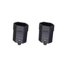 Kit 2 Plug 2P 10A 250V Fêmea Preto/Grafite Margirius