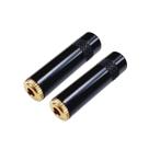 Kit 2 Plug P2 Fêmea Estéreo Jack Profissional Dourado MXT