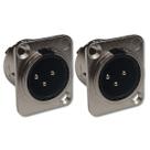 Kit 2 Plug XLR Macho Painel 3 Pinos Gold Metal ABS HX091 HJH Kit 2 Plug XLR Macho Painel 3 Pinos Gold Metal ABS HX091 HJH