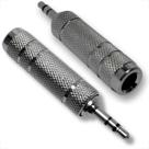 Kit 2 plugs adaptadores jack j10 para p2 estereo ponta níquel corpo metal profissional blindado