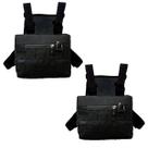 kit 2 pochete motoboy peitoral bag masculino antifurto ajustavel estilo colete