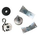 Kit 2 Pol. Máquina Redutor Catraca Toldos Cortina Retrátil Prateado