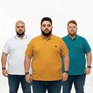 Kit 2 Polo Plus Size Masculina Extra Grande Lisa Sem Bolso Conforto -